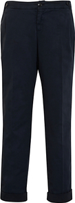 Sofia Relaxed Cargo Trousers - pattern: plain; waist: mid/regular rise; predominant colour: black; occasions: casual, evening, work; length: ankle length; fibres: cotton - stretch; jeans & bottoms detail: turn ups; texture group: cotton feel fabrics; fit: straight leg; pattern type: fabric; pattern size: standard; style: standard