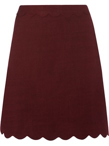 Morley Skirt - length: mid thigh; pattern: plain; fit: loose/voluminous; waist: mid/regular rise; predominant colour: burgundy; occasions: casual; style: a-line; fibres: viscose/rayon - 100%; pattern type: fabric; pattern size: standard; texture group: jersey - stretchy/drapey