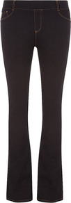 Indigo Ultra Soft Bootcut Jegging - style: bootcut; length: standard; pattern: plain; pocket detail: traditional 5 pocket; waist: mid/regular rise; predominant colour: navy; occasions: casual, evening, work; fibres: cotton - 100%; texture group: denim; pattern type: fabric
