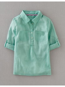 Authentic Casual Shirt - neckline: shirt collar/peter pan/zip with opening; pattern: plain; style: shirt; bust detail: buttons at bust (in middle at breastbone)/zip detail at bust; predominant colour: pistachio; occasions: casual; length: standard; fibres: cotton - mix; fit: straight cut; sleeve length: long sleeve; sleeve style: standard; texture group: cotton feel fabrics; pattern type: fabric