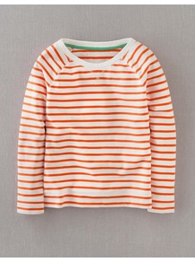 Breton Sweatshirt - neckline: round neck; pattern: horizontal stripes; style: sweat top; predominant colour: ivory; occasions: casual, holiday; length: standard; fibres: cotton - 100%; fit: straight cut; sleeve length: long sleeve; sleeve style: standard; pattern type: fabric; pattern size: standard; texture group: jersey - stretchy/drapey