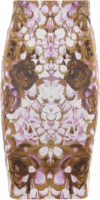 Light Pink Rose Petal Skirt Lt Pnk - style: pencil; fit: body skimming; waist: mid/regular rise; predominant colour: tan; occasions: casual, evening, work, occasion; length: on the knee; fibres: polyester/polyamide - stretch; trends: statement prints; pattern type: fabric; pattern size: big & busy; pattern: patterned/print; texture group: other - light to midweight