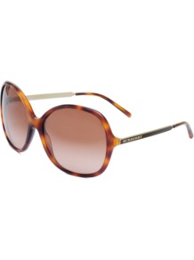 Sunglasses 4126 - predominant colour: chocolate brown; occasions: casual, evening, work, occasion, holiday; style: round; size: large; material: plastic/rubber; pattern: tortoiseshell; finish: plain