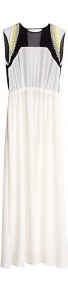 Lanamili Silk Embellished Maxi Dress - neckline: round neck; sleeve style: sleeveless; style: maxi dress; waist detail: fitted waist; predominant colour: ivory; occasions: evening, occasion; length: floor length; fit: straight cut; fibres: silk - 100%; hip detail: soft pleats at hip/draping at hip/flared at hip; shoulder detail: added shoulder detail; sleeve length: sleeveless; texture group: sheer fabrics/chiffon/organza etc.; pattern type: fabric; pattern size: small & light; pattern: patterned/print; embellishment: beading