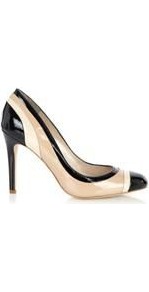 Neopolitan Stripe Court, Multi Coloured - occasions: evening, work; predominant colour: multicoloured; material: leather; heel height: high; heel: stiletto; toe: round toe; style: courts; finish: patent; pattern: striped