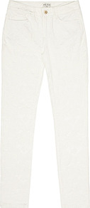 Smith Jacquard Jeans - style: skinny leg; pocket detail: traditional 5 pocket; waist: mid/regular rise; predominant colour: white; occasions: casual, evening, holiday; length: ankle length; fibres: cotton - stretch; texture group: denim; pattern type: fabric; pattern size: standard; pattern: patterned/print