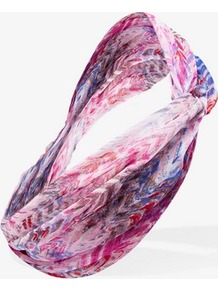 Abstract Chevron Print Headwrap - occasions: casual, evening, holiday; predominant colour: multicoloured; type of pattern: large; style: turban; size: standard; material: fabric; trends: modern geometrics; pattern: patterned/print; embellishment: elasticated