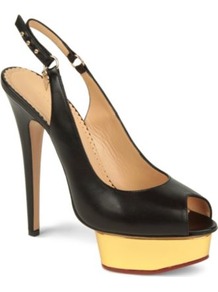 Bon Bon Leather Sandals - predominant colour: black; occasions: evening, occasion; material: leather; heel height: high; heel: platform; toe: open toe/peeptoe; style: slingbacks; finish: plain; pattern: plain