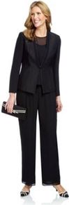 Black Chiffon Pleated Trousers - length: standard; pattern: plain; waist: mid/regular rise; predominant colour: black; occasions: casual, evening, work, occasion; fibres: polyester/polyamide - 100%; texture group: sheer fabrics/chiffon/organza etc.; fit: straight leg; pattern type: fabric; style: standard