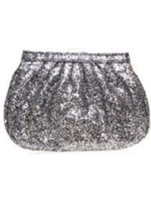 Opium - predominant colour: silver; occasions: evening, occasion; type of pattern: heavy; style: clutch; length: hand carry; size: small; material: fabric; embellishment: glitter; pattern: plain; trends: metallics; finish: metallic