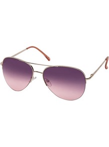 Pink Dahlia Aviator - predominant colour: purple; occasions: casual, holiday; style: aviator; size: standard; material: chain/metal; pattern: plain; finish: metallic