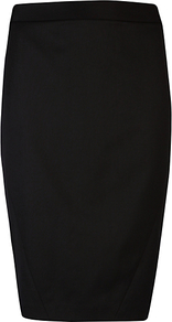 Core Suit Skirt - pattern: plain; style: pencil; fit: tailored/fitted; waist detail: fitted waist; waist: high rise; predominant colour: black; occasions: evening, work, occasion; length: on the knee; fibres: wool - mix; pattern type: fabric; pattern size: standard; texture group: other - light to midweight
