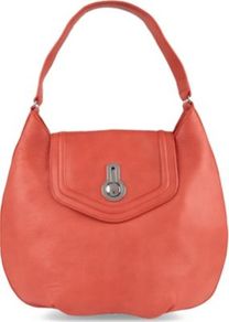Evelyn Hobo - predominant colour: coral; occasions: casual, work; style: shoulder; length: shoulder (tucks under arm); size: oversized; material: leather; pattern: plain; finish: plain