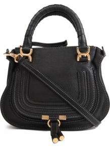 Marcie Mini Cross Body Bag - predominant colour: black; occasions: casual, evening, work; type of pattern: standard; style: shoulder; length: handle; size: standard; material: leather; pattern: plain; finish: plain
