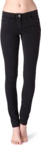 Perle Skinny Mid Rise Jeans - style: skinny leg; length: standard; pattern: plain; pocket detail: traditional 5 pocket; waist: mid/regular rise; predominant colour: black; occasions: casual, evening; fibres: cotton - mix; texture group: denim; pattern type: fabric; pattern size: standard
