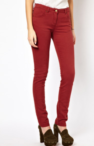Nw3 Rustic Skinny Jeans - style: skinny leg; length: standard; pattern: plain; pocket detail: traditional 5 pocket; waist: mid/regular rise; predominant colour: terracotta; occasions: casual, work; fibres: cotton - stretch; jeans detail: dark wash; texture group: denim; pattern type: fabric