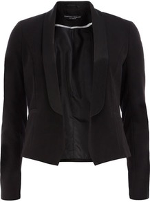 Tall Black Satin Trim Tux - pattern: plain; style: single breasted tuxedo; collar: standard lapel/rever collar; predominant colour: black; occasions: casual, evening, work; length: standard; fit: tailored/fitted; fibres: polyester/polyamide - mix; sleeve length: long sleeve; sleeve style: standard; trends: tuxedo; collar break: low/open; pattern type: fabric; texture group: other - light to midweight