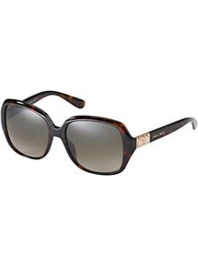 Diamante Detail Sunglasses, Brown - predominant colour: chocolate brown; occasions: casual, evening, work, occasion, holiday; style: square; size: large; material: plastic/rubber; embellishment: crystals, studs; pattern: tortoiseshell; finish: plain