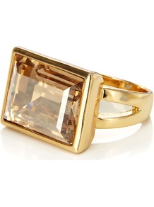 Carrick Ring - predominant colour: gold; occasions: evening, work, occasion; style: cocktail; size: large/oversized; material: chain/metal; finish: metallic; embellishment: chain/metal, jewels