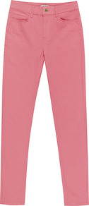 Smith Coloured Skinny Jeans - style: skinny leg; length: standard; pattern: plain; pocket detail: traditional 5 pocket; waist: mid/regular rise; predominant colour: pink; occasions: casual; fibres: cotton - stretch; texture group: denim; pattern type: fabric; pattern size: standard