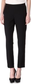 Mitri Crepe Trousers - pattern: plain; waist: mid/regular rise; predominant colour: black; occasions: casual, evening, work; length: ankle length; fibres: polyester/polyamide - stretch; texture group: crepes; fit: straight leg; pattern type: fabric; pattern size: standard; style: standard