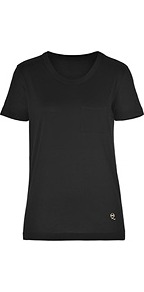 Jet Black Pocket Cotton T Shirt - neckline: round neck; pattern: plain; style: t-shirt; bust detail: pocket detail at bust; predominant colour: black; occasions: casual; length: standard; fibres: cotton - 100%; fit: straight cut; sleeve length: short sleeve; sleeve style: standard; pattern type: fabric; texture group: jersey - stretchy/drapey