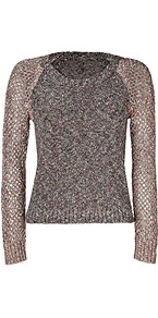 Black/Multi Lory Sweater - neckline: round neck; pattern: plain; style: standard; predominant colour: mid grey; occasions: casual, work; length: standard; fibres: cotton - mix; fit: standard fit; sleeve length: long sleeve; sleeve style: standard; texture group: knits/crochet; pattern type: knitted - other; pattern size: standard