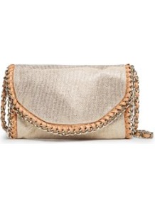Touch Chains Metallic Bag - predominant colour: gold; occasions: evening; style: shoulder; length: across body/long; size: small; material: fabric; pattern: plain; trends: metallics; finish: metallic; embellishment: chain/metal