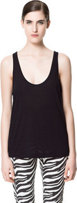 Silk Vest Top - sleeve style: standard vest straps/shoulder straps; pattern: plain; length: below the bottom; style: vest top; predominant colour: black; occasions: casual, evening; neckline: scoop; fibres: silk - mix; fit: loose; sleeve length: sleeveless; pattern type: fabric; pattern size: standard; texture group: jersey - stretchy/drapey