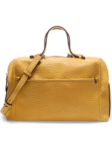 Bowling Bag - predominant colour: mustard; occasions: casual, work; type of pattern: standard; style: bowling; length: handle; size: standard; material: faux leather; pattern: plain; finish: plain