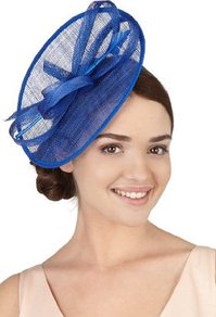 Painters Palette Mesh Headband - predominant colour: diva blue; occasions: occasion; style: fascinator; size: large; material: sinamay; embellishment: bow; pattern: plain