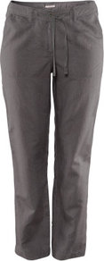 + Trousers - length: standard; pattern: plain; waist detail: belted waist/tie at waist/drawstring; waist: mid/regular rise; predominant colour: mid grey; occasions: casual, holiday; fibres: cotton - mix; texture group: linen; fit: straight leg; pattern type: fabric; pattern size: standard; style: standard