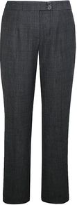 Women's Dark Grey Textured Trouser, Black - length: standard; pattern: plain; waist detail: fitted waist; pocket detail: small back pockets; waist: mid/regular rise; predominant colour: charcoal; occasions: casual, evening, work; fibres: wool - mix; hip detail: fitted at hip (bottoms); fit: straight leg; pattern type: fabric; pattern size: small & light; texture group: woven light midweight; style: standard
