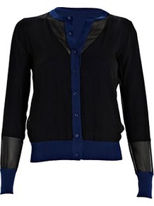 Reversible Cardigan Royal Blue - neckline: round neck; pattern: plain; predominant colour: royal blue; occasions: casual, work; length: standard; style: standard; fibres: silk - mix; fit: standard fit; sleeve length: long sleeve; sleeve style: standard; texture group: knits/crochet; pattern type: knitted - fine stitch; pattern size: standard