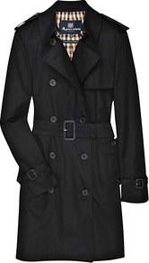 Franca Double Breasted Coat, Black - pattern: plain; style: trench coat; collar: standard lapel/rever collar; length: mid thigh; predominant colour: black; occasions: casual, work; fit: tailored/fitted; fibres: polyester/polyamide - mix; waist detail: belted waist/tie at waist/drawstring; shoulder detail: discreet epaulette; back detail: back vent/flap at back; sleeve length: long sleeve; sleeve style: standard; texture group: waxed cotton; collar break: medium; pattern type: fabric