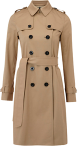 Saskia Trench Coat, Natural - pattern: plain; shoulder detail: obvious epaulette; style: trench coat; length: on the knee; collar: standard lapel/rever collar; predominant colour: camel; occasions: casual, evening, work; fit: tailored/fitted; fibres: cotton - stretch; sleeve length: long sleeve; sleeve style: standard; texture group: cotton feel fabrics; collar break: high; pattern type: fabric; pattern size: standard