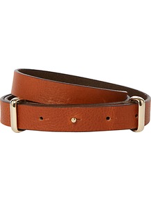 Datchworth Belt, Tan - predominant colour: tan; occasions: casual, work; type of pattern: small; style: classic; size: standard; worn on: waist; material: leather; pattern: plain; finish: plain