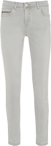 Zip Pocket Jeans, White - style: skinny leg; length: standard; pattern: plain; pocket detail: traditional 5 pocket; waist: mid/regular rise; predominant colour: white; occasions: casual, evening, holiday; fibres: cotton - stretch; texture group: denim; pattern type: fabric