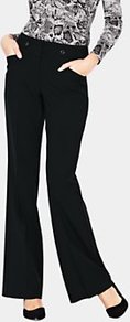 Tall Bootcut Trousers (2 Pack), Black - length: standard; pattern: plain; hip detail: front pockets at hip; waist detail: wide waistband/cummerbund; waist: mid/regular rise; predominant colour: black; occasions: casual, evening, work; fibres: polyester/polyamide - 100%; fit: bootcut; pattern type: fabric; texture group: jersey - stretchy/drapey; style: standard