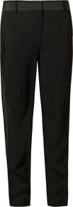 Tuxedo Stripe Track Trousers - length: standard; pattern: plain; pocket detail: pockets at the sides; waist: mid/regular rise; predominant colour: black; occasions: evening, occasion; fibres: polyester/polyamide - 100%; texture group: crepes; fit: straight leg; pattern type: fabric; pattern size: standard; style: standard