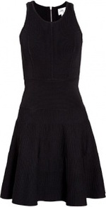 Delilah Closed Flare Dress - neckline: round neck; pattern: plain; sleeve style: sleeveless; waist detail: fitted waist; predominant colour: black; occasions: evening, occasion; length: just above the knee; fit: fitted at waist & bust; style: fit & flare; fibres: viscose/rayon - stretch; sleeve length: sleeveless; pattern type: fabric; pattern size: standard; texture group: jersey - stretchy/drapey