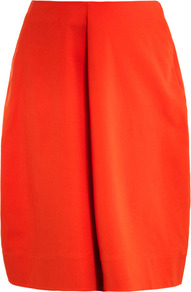 Nebbia Tulip Skirt - length: below the knee; pattern: plain; style: full/prom skirt; fit: loose/voluminous; waist detail: fitted waist; waist: high rise; predominant colour: bright orange; occasions: casual, evening, work; fibres: cotton - mix; hip detail: structured pleats at hip; texture group: crepes; trends: volume; pattern type: fabric; pattern size: standard