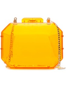 Neon MinaudiÉre - predominant colour: bright orange; occasions: evening, occasion; style: clutch; length: hand carry; size: mini; material: plastic/rubber; pattern: plain; trends: fluorescent; finish: plain