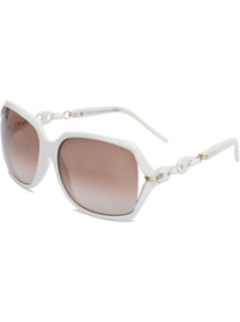 Gg 3584/S Sunglasses - predominant colour: white; occasions: casual, holiday; style: square; size: large; material: plastic/rubber; pattern: plain; finish: plain