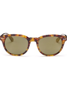 Faye Mirrored Sunglasses - predominant colour: tan; occasions: casual, holiday; style: d frame; size: standard; material: plastic/rubber; pattern: tortoiseshell; finish: plain