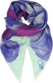 Valencia Silk Chiffon Scarf - predominant colour: lilac; occasions: casual, evening, work, occasion, holiday; type of pattern: large; style: square; size: standard; material: silk; pattern: patterned/print