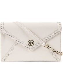 Robinson Envelope Shoulder Bag - predominant colour: ivory; occasions: evening, work, occasion; type of pattern: standard; style: clutch; length: shoulder (tucks under arm); size: small; material: leather; pattern: plain; finish: plain