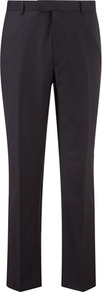 Contemporary Fit Navy Plain Trousers - length: standard; pattern: plain; waist: mid/regular rise; predominant colour: navy; occasions: casual, work; fibres: wool - 100%; fit: straight leg; pattern type: fabric; pattern size: standard; texture group: other - light to midweight; style: standard