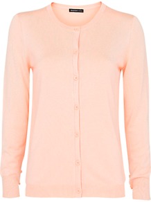 Essential Cardigan - neckline: round neck; pattern: plain; predominant colour: nude; occasions: casual, work; length: standard; style: standard; fibres: viscose/rayon - 100%; fit: standard fit; sleeve length: long sleeve; sleeve style: standard; texture group: knits/crochet; pattern type: knitted - other; pattern size: standard
