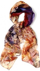 Mineral Placement Scarf - occasions: casual, evening, work, occasion, holiday; predominant colour: multicoloured; type of pattern: large; style: regular; size: large; material: silk; pattern: patterned/print
